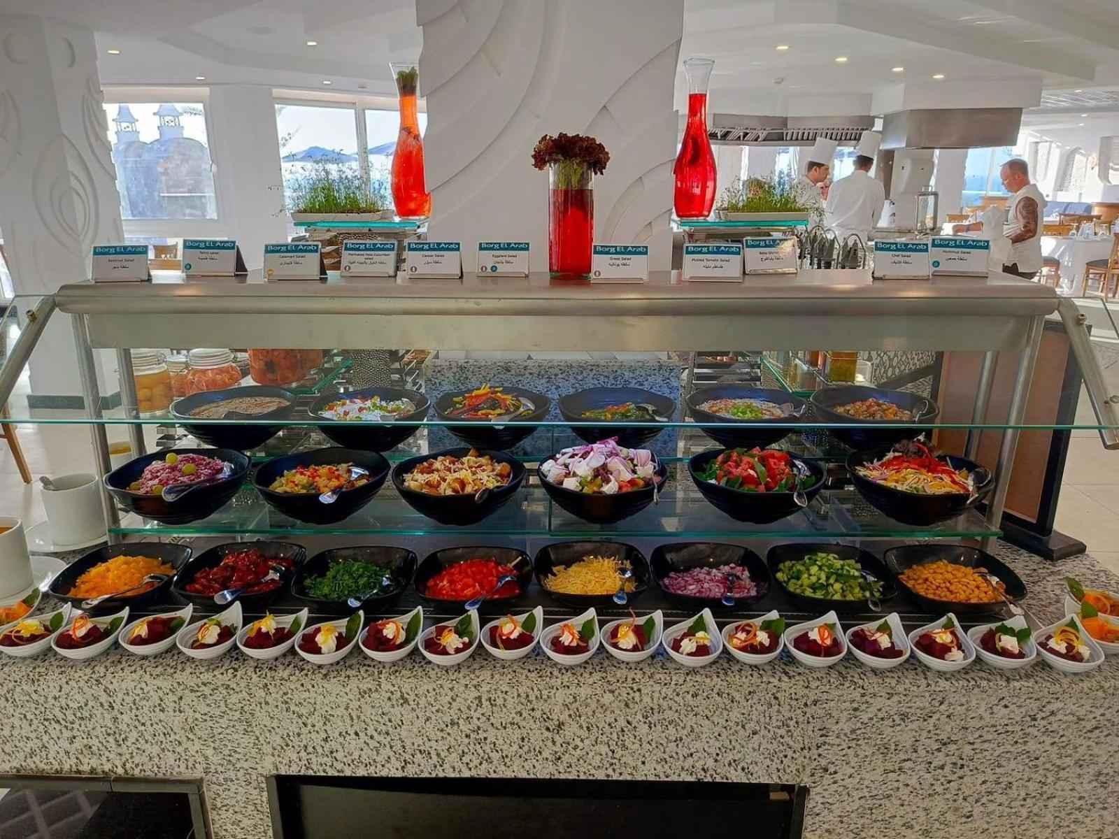 Borg El Arab Beach Resort Esterno foto A salad bar
